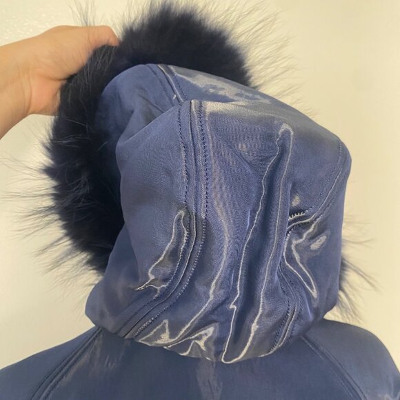 Alberta Ferretti Tech Long Jacket Coat Blue Vintage Y2K - Picture 8 of 12